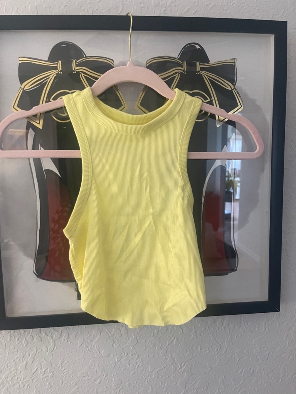 Women’s Yellow Ribbed Tank Top